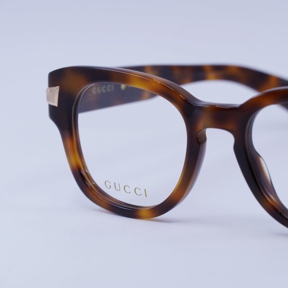 Gucci GG1518O 002 Eyeglasses Havana 51mm Square Frame - Picture 10 of 11